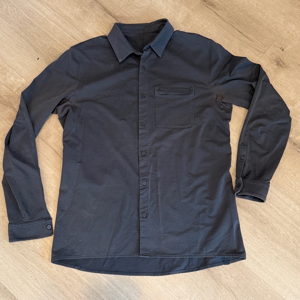 Dark Gray Button-Up Shirt